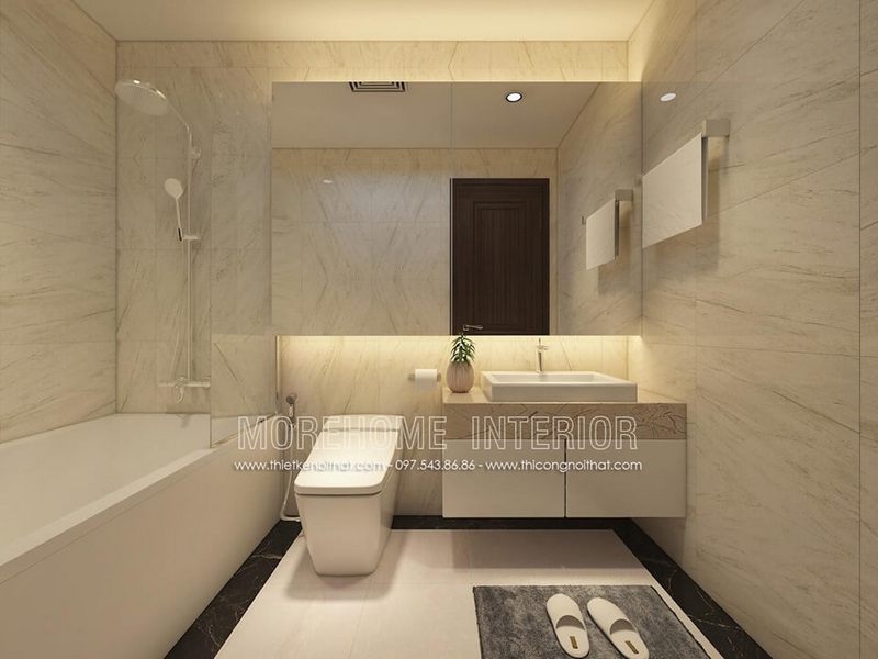Thiết kế nội thất phòng tắm hiện đại cho nhà phố để tạo nên một không gian sống đẹp và thời thượng.